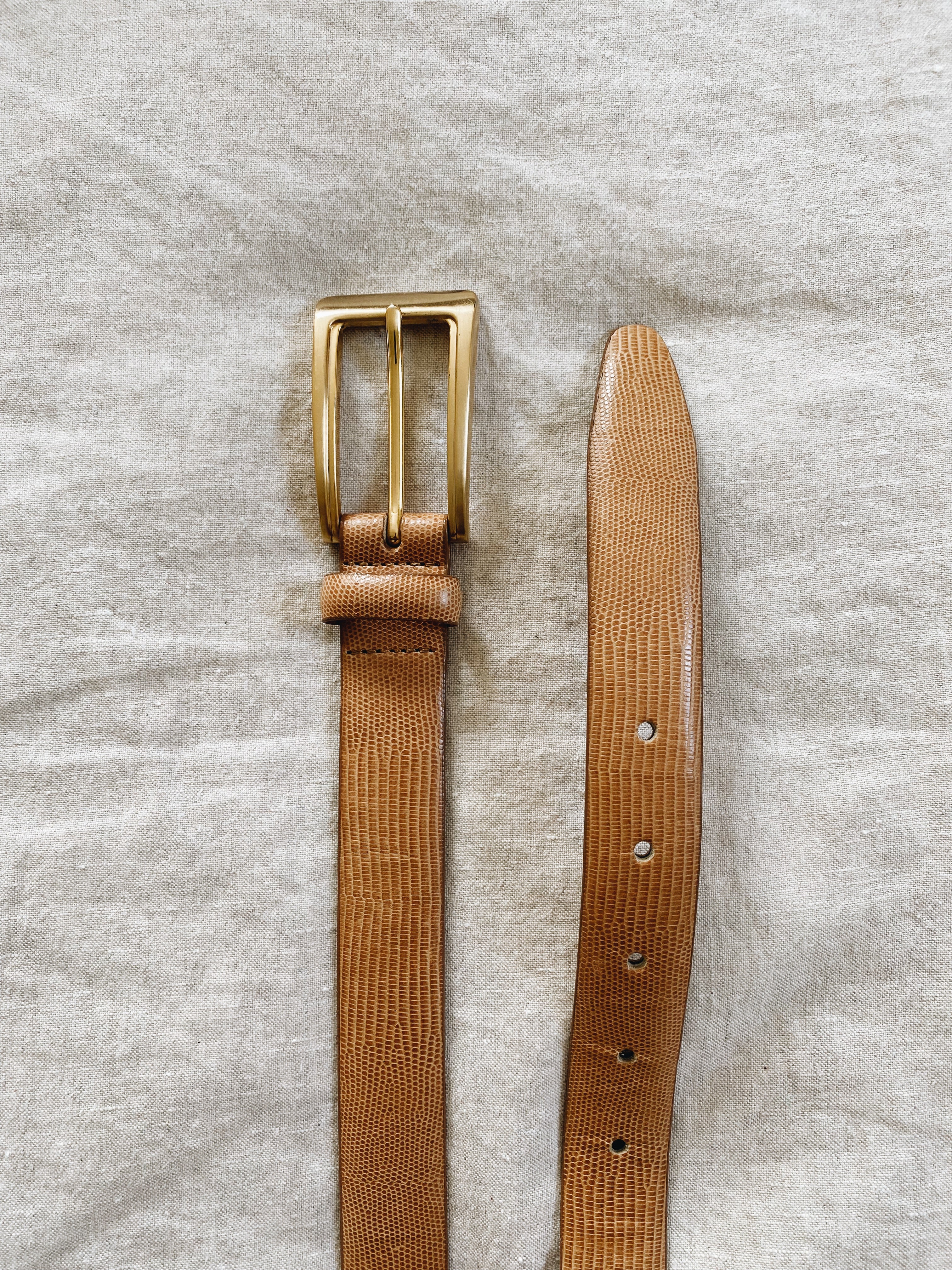 Claiborne Tan Belt with Decorative Black Buckle Size Small Liz Claiborne Women main image 2