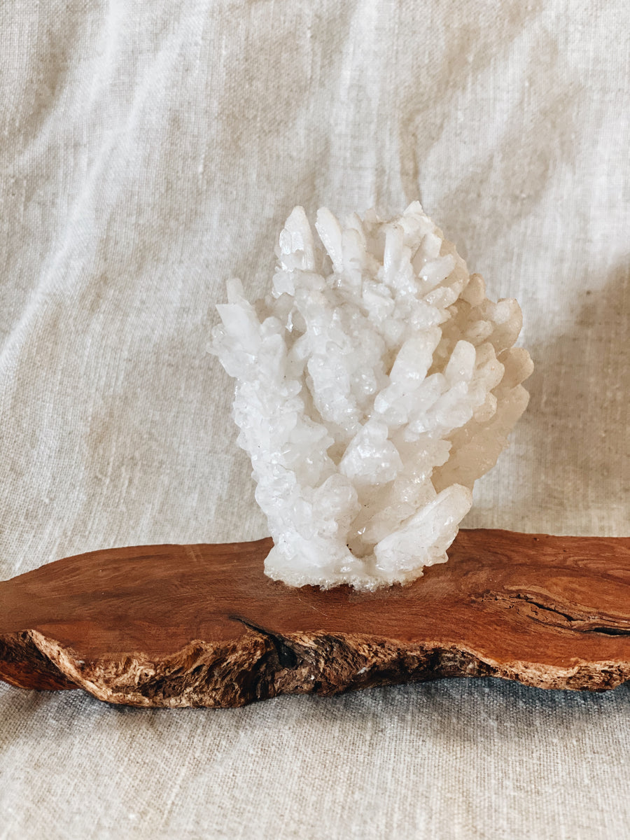 Crystal on Wood Display
