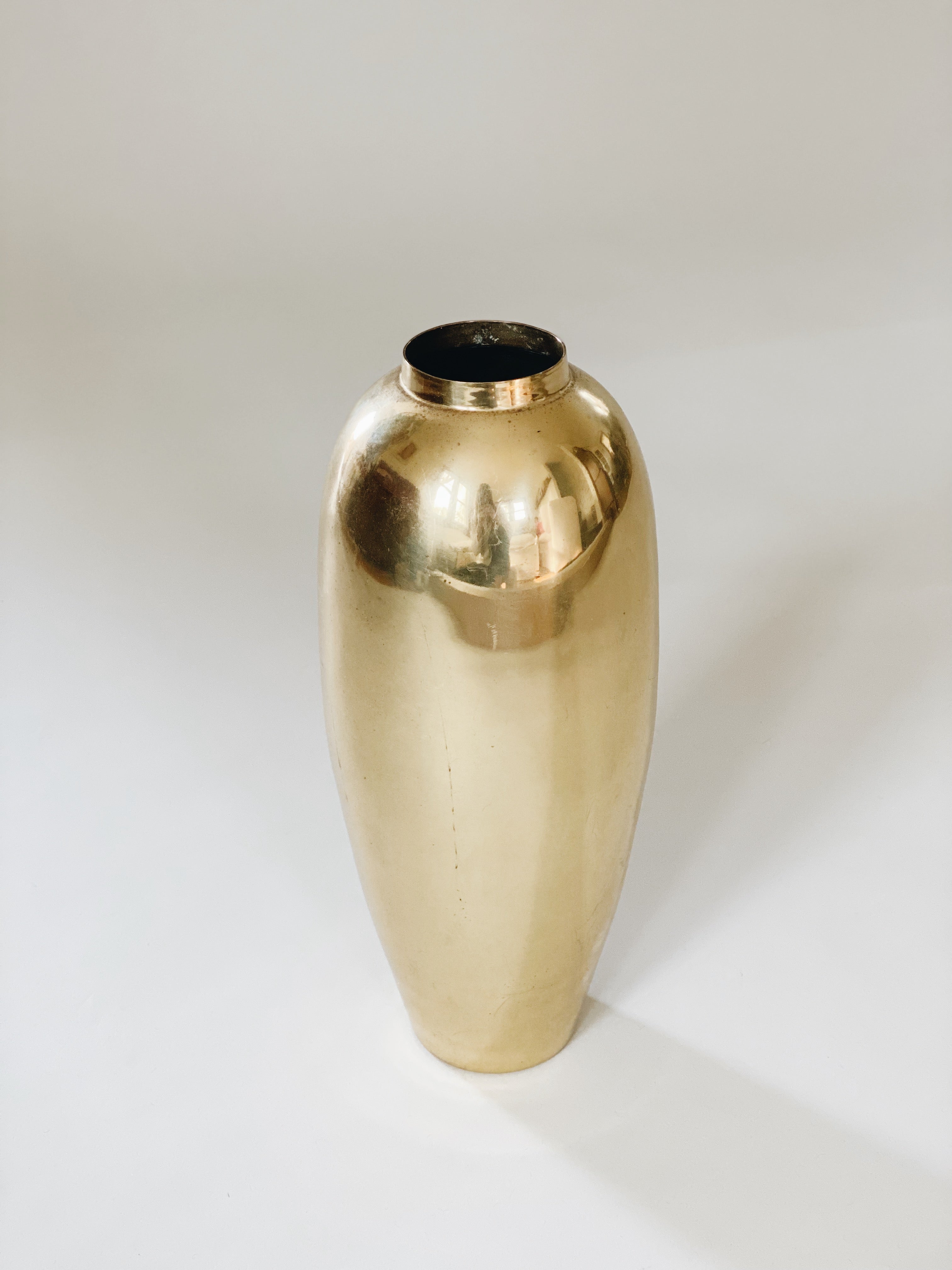 Tall Brass Vase 