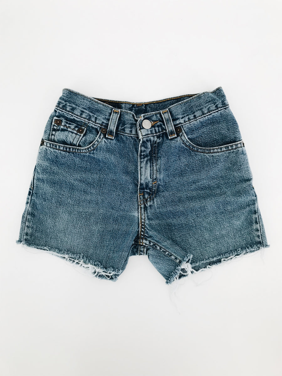 vintage kids levis jean denim shorts
