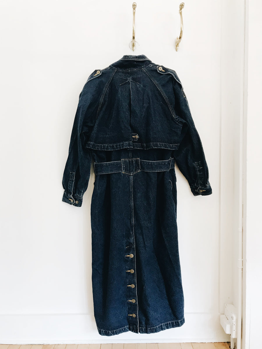 DARK WASH DENIM TRENCH COAT – Arlee Park