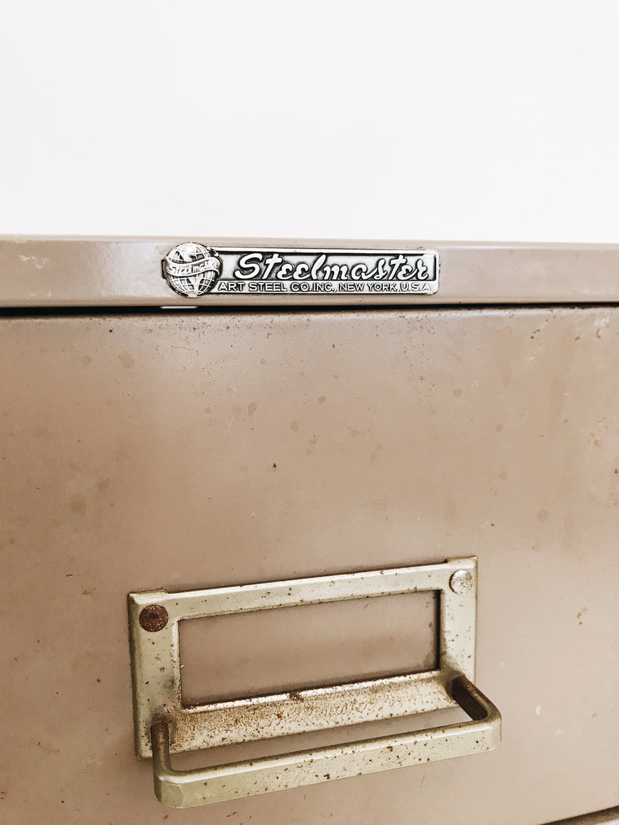 arlee park vintage metal index steelmaster card file cabinet