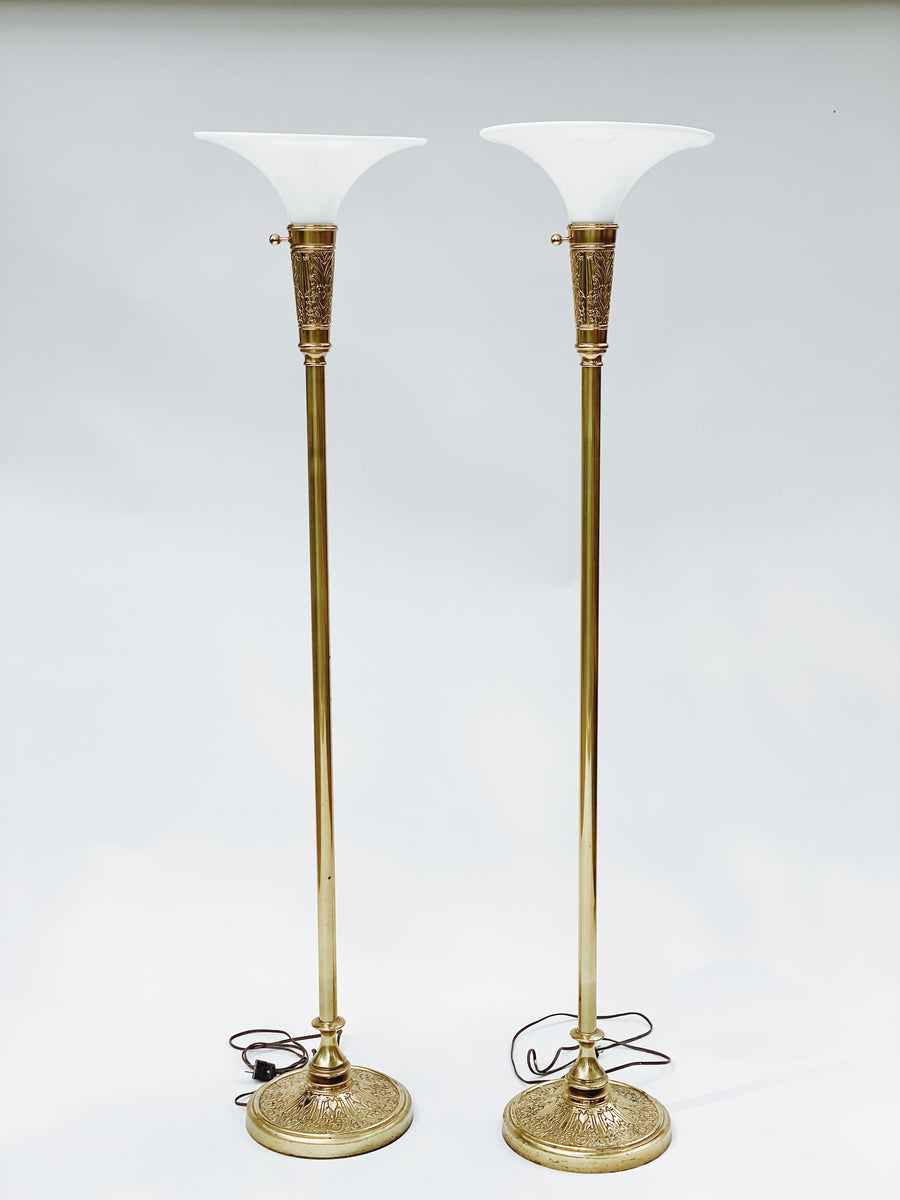 Brass Stiffel Floor Lamps
