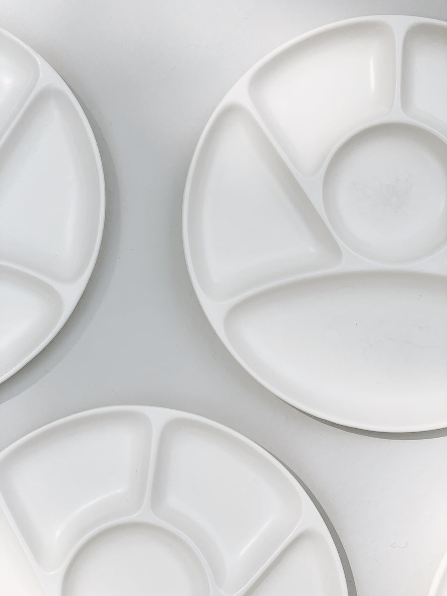 White Fondue Plates
