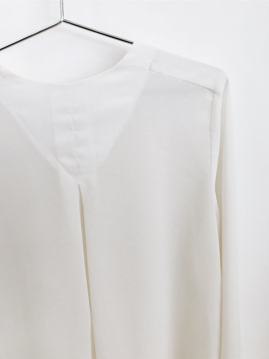 arlee park vintage white long-sleeve david brooks blouse