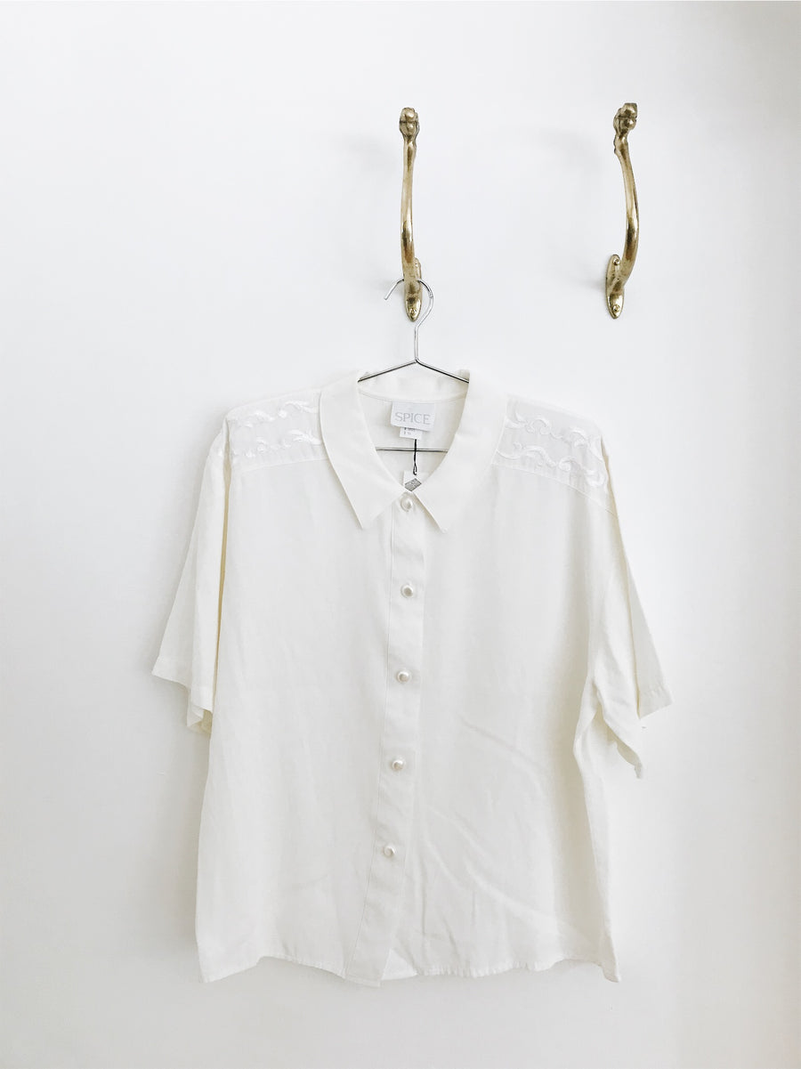 arlee park vintage ivory spice blouse