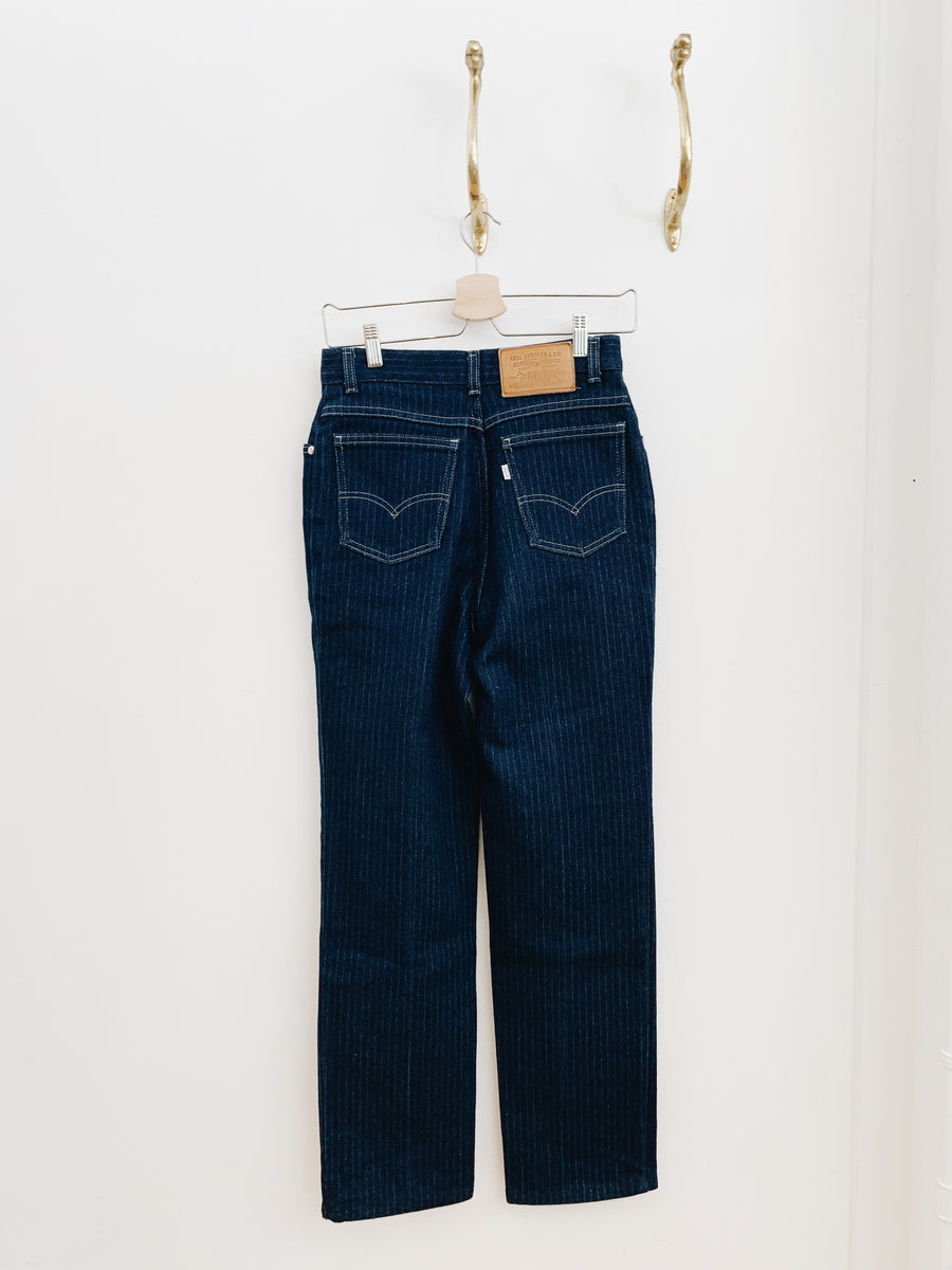 arlee park vintage pinstripe levi's jeans from the 1980s