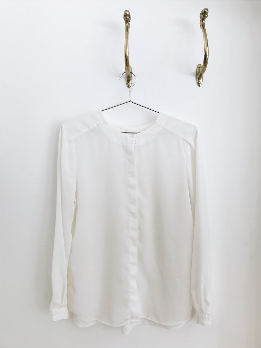 arlee park vintage white long-sleeve david brooks blouse