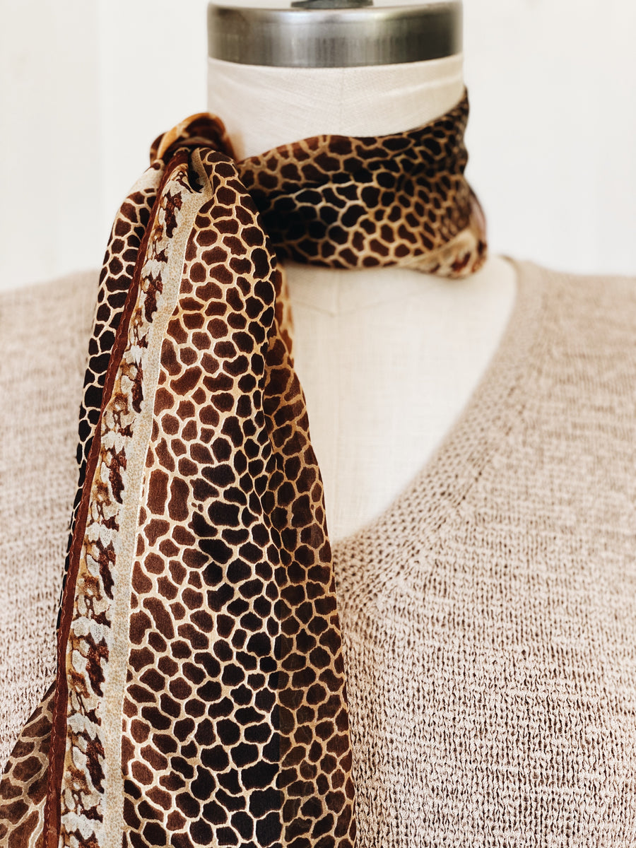 LEOPARD  SILK SCARF
