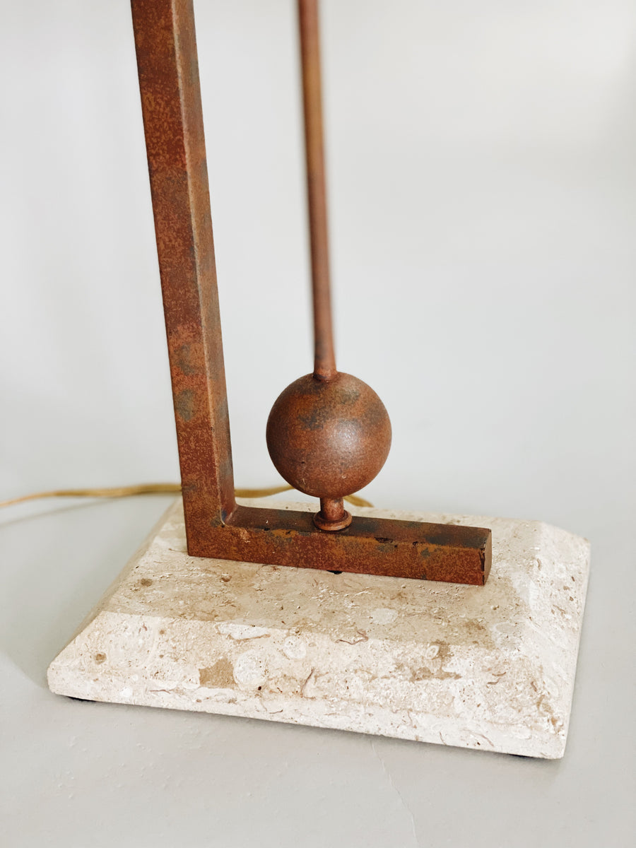 Stone & Metal Table Lamp