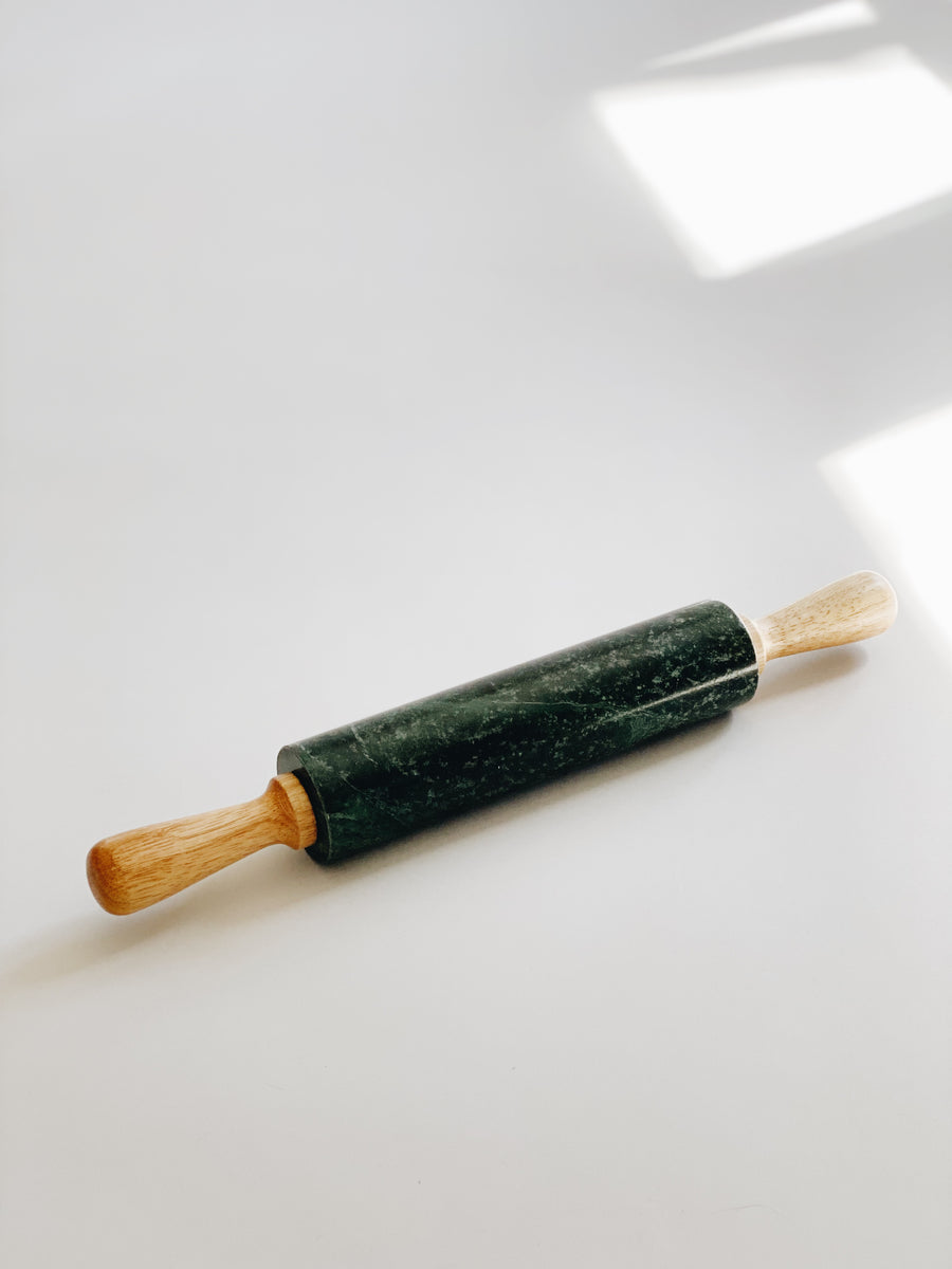 Green Marble Rolling Pin