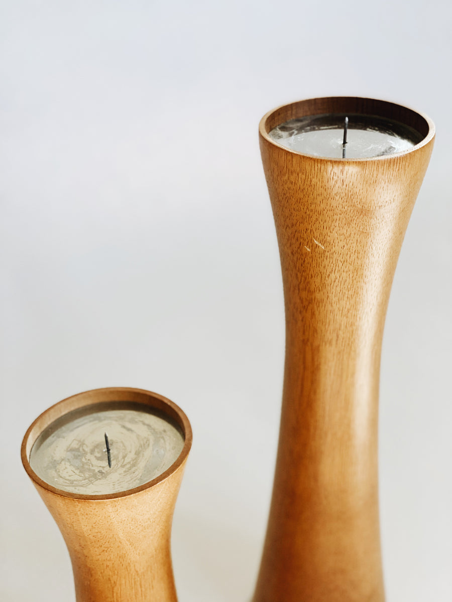 Wood Candle Holders