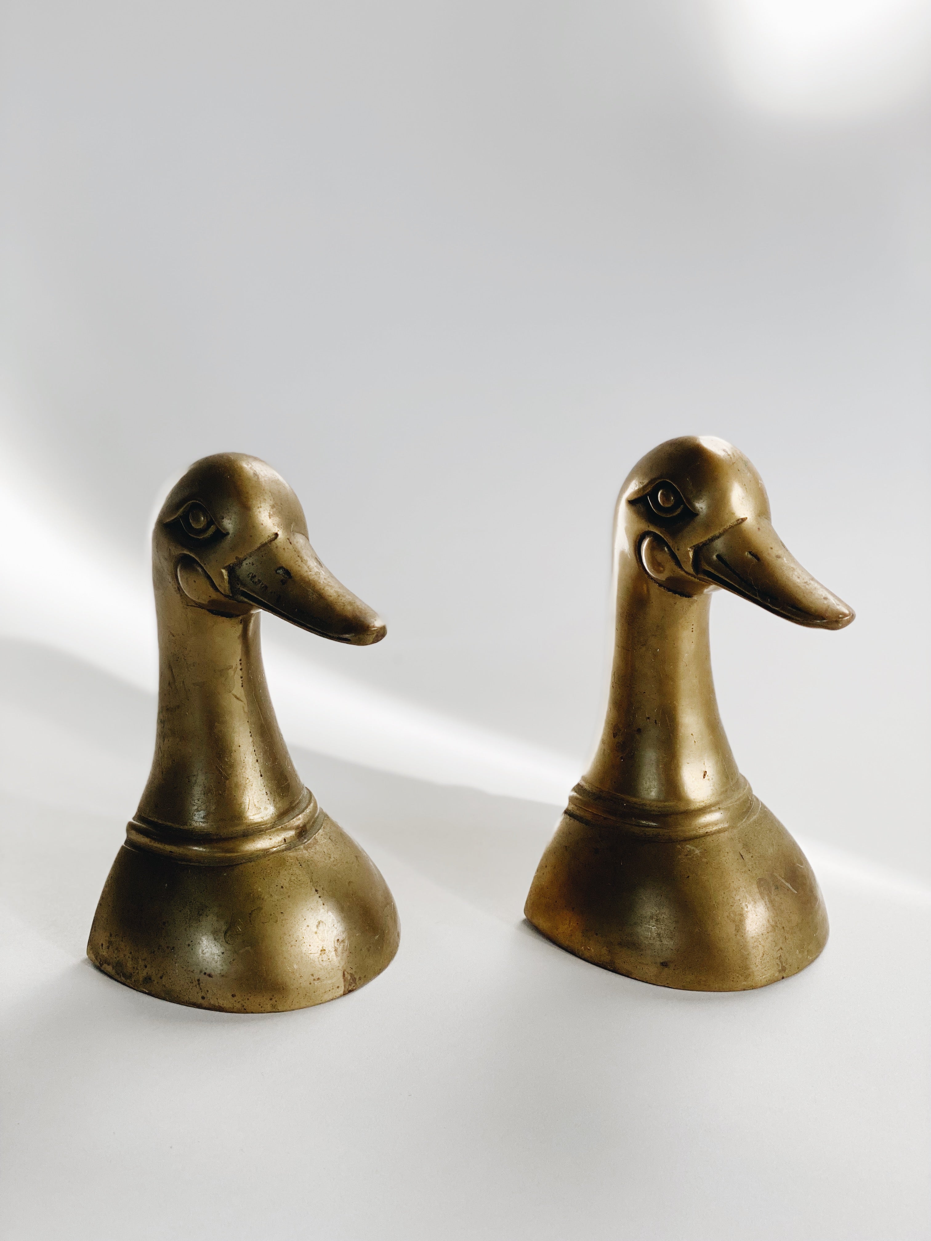 Brass Duck Bookends