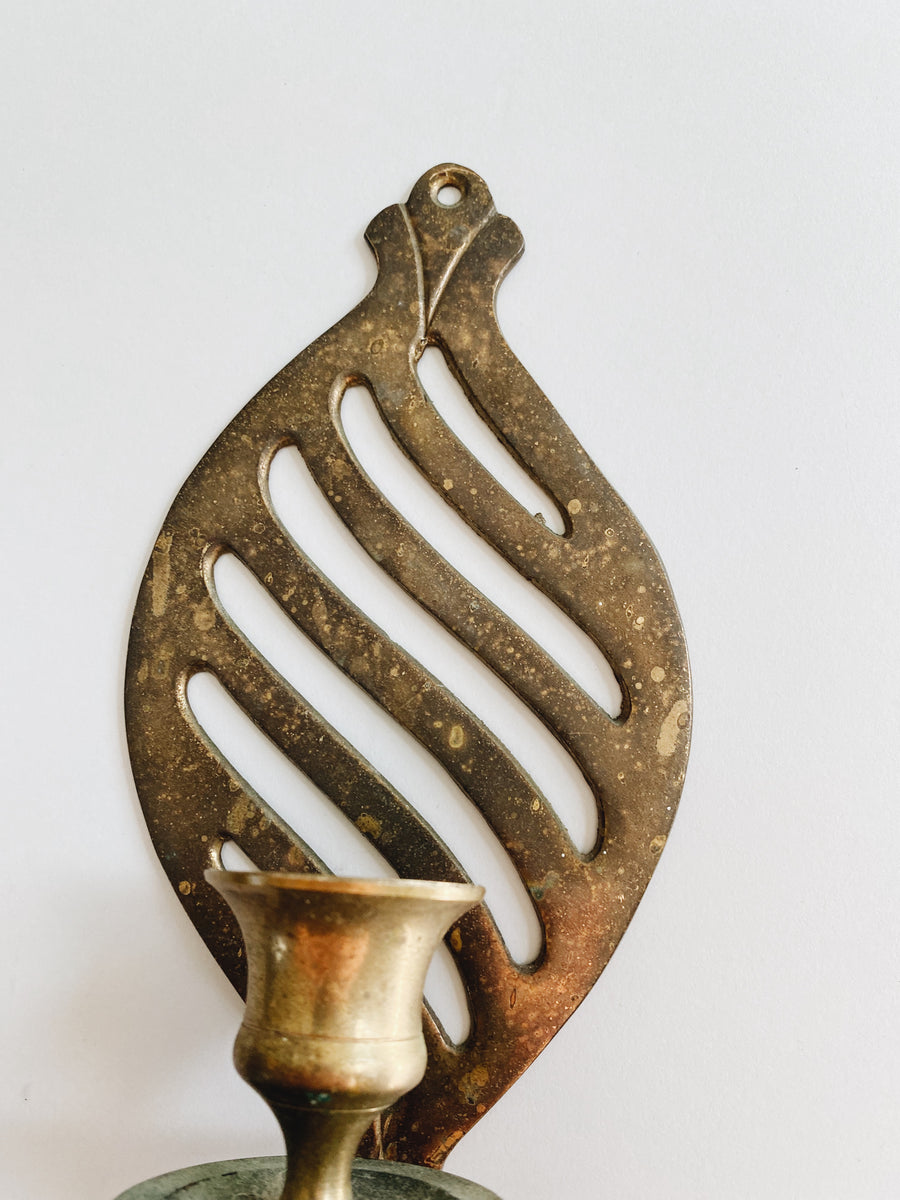 Brass Candle Sconce
