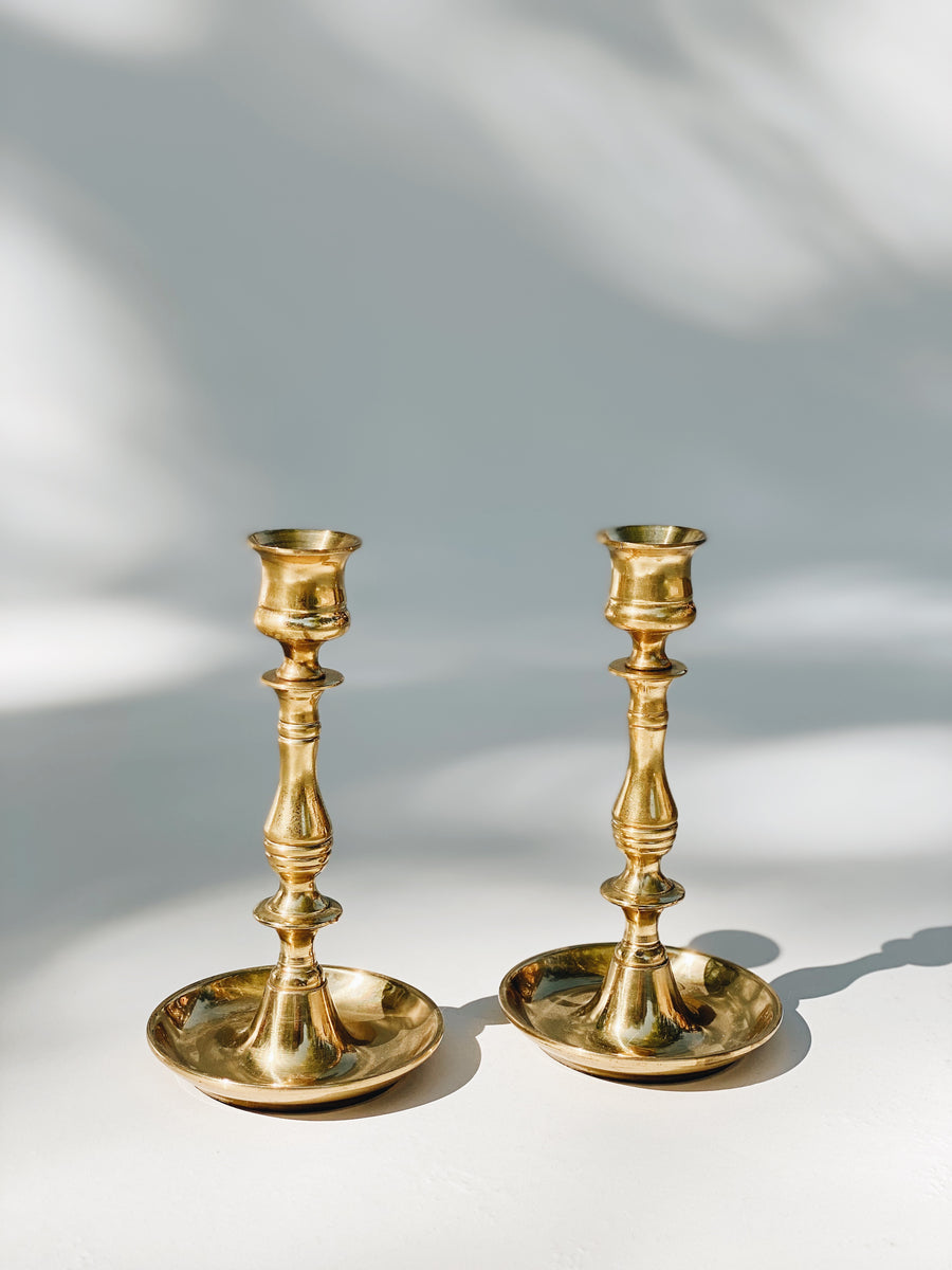 Brass England Candle Holders