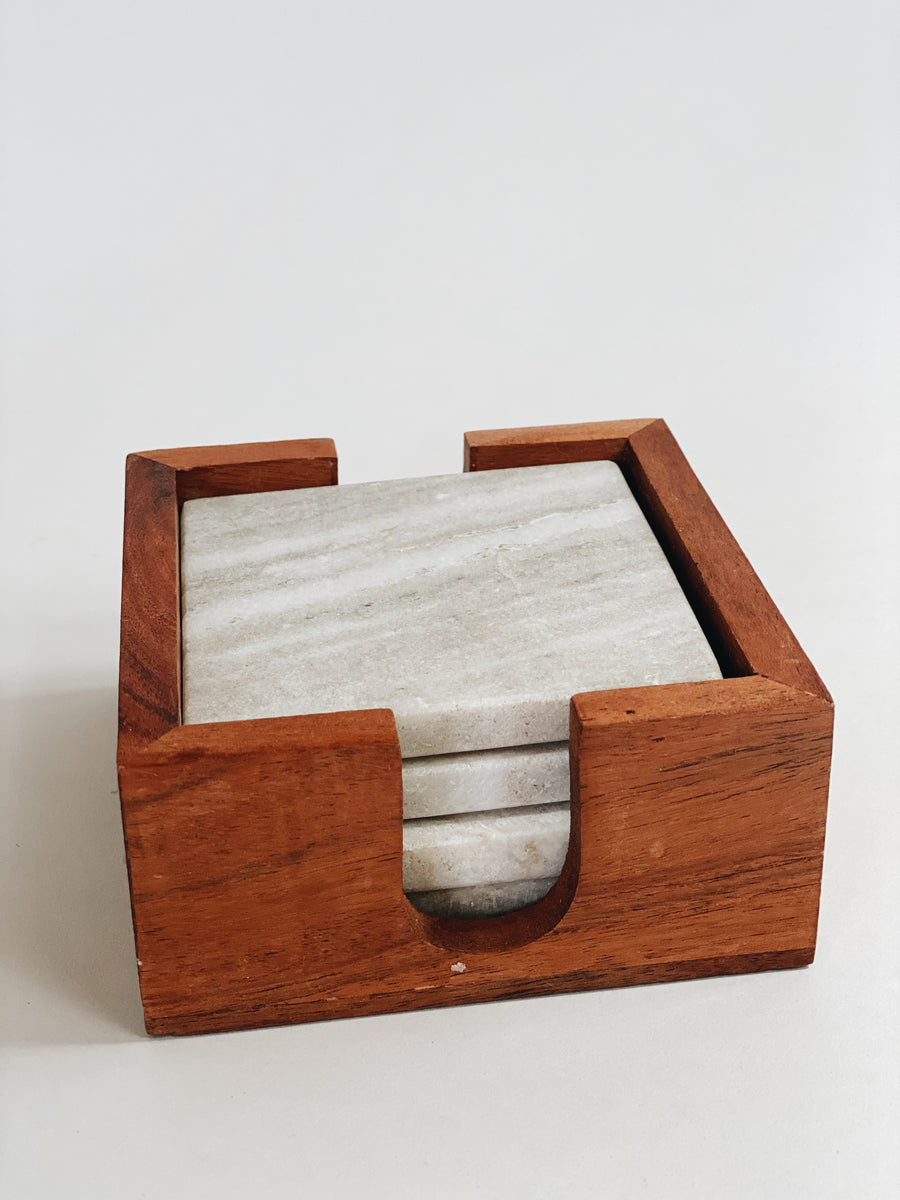 Stone Coasters with Holder