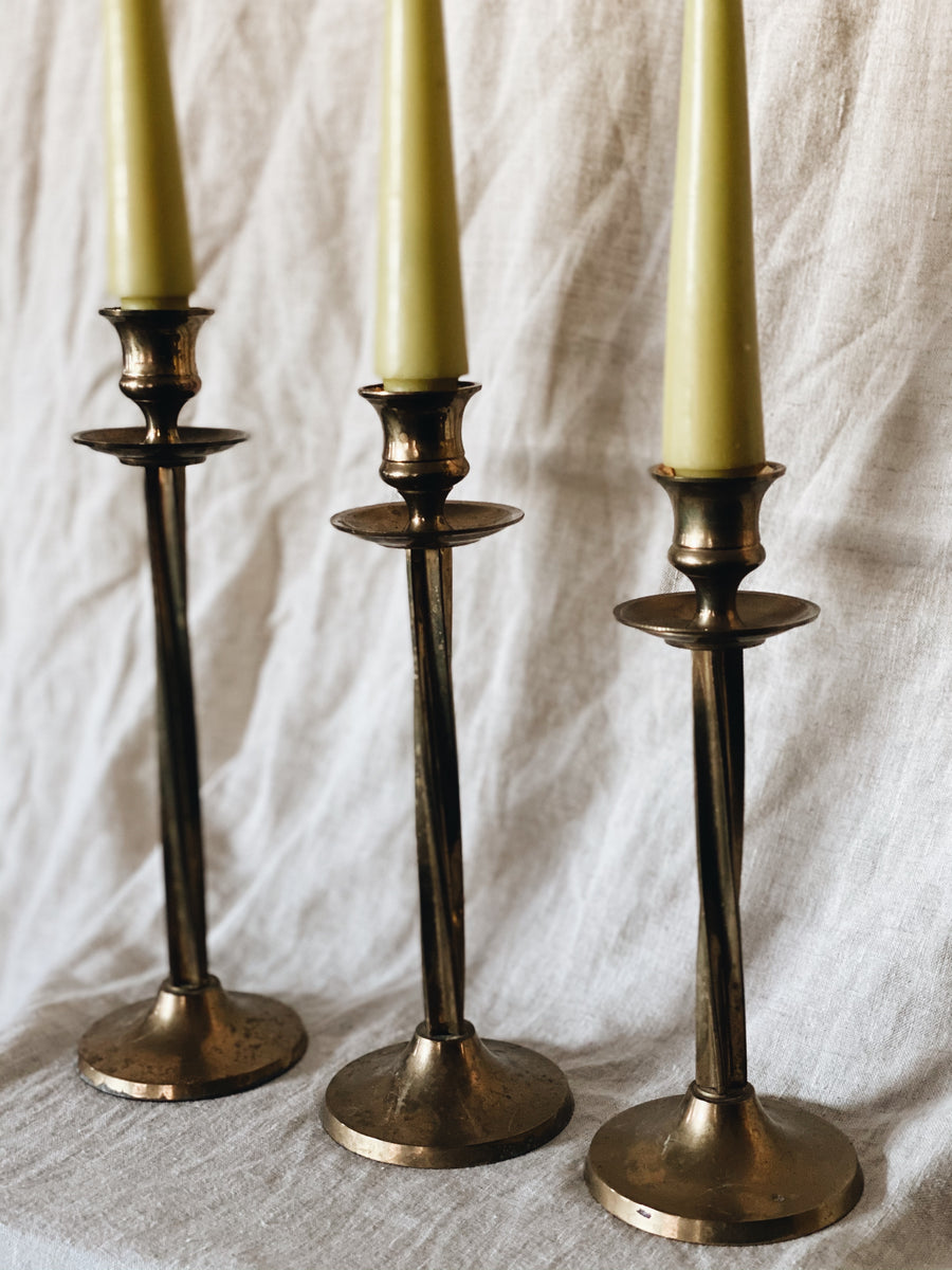 Brass Candle Holder Set