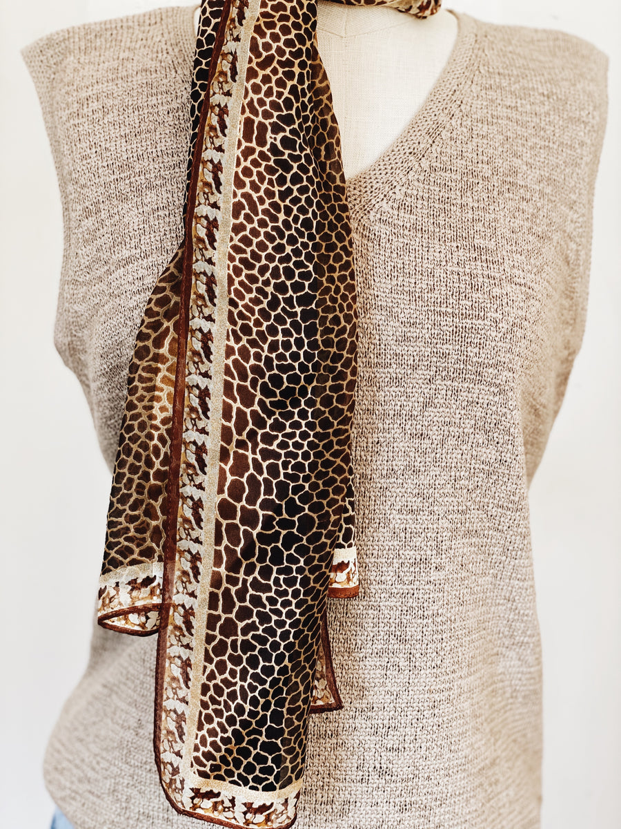 LEOPARD  SILK SCARF