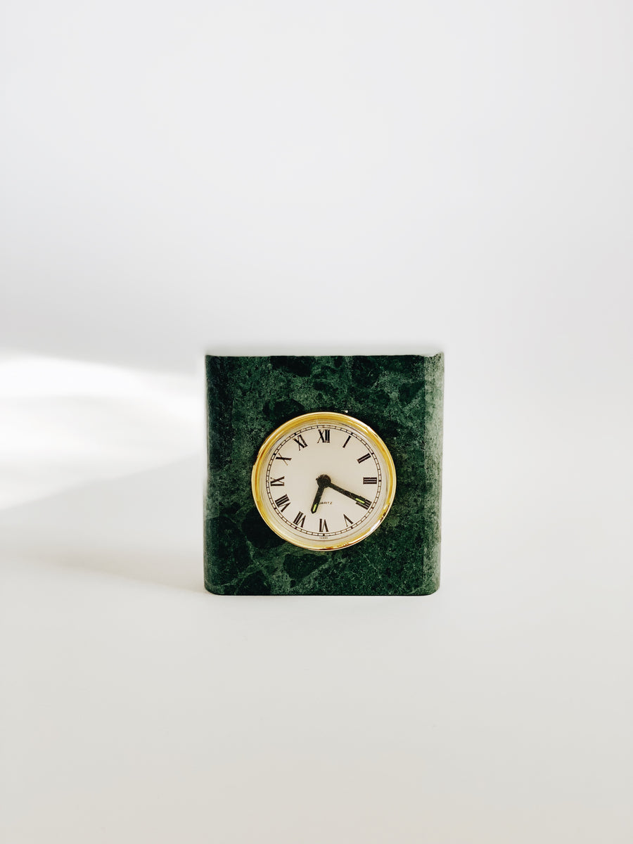 Green Stone Quartz Clock