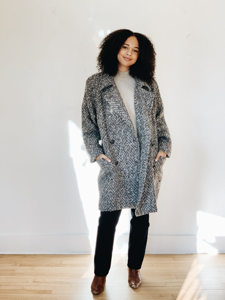 WOOL COCOON  STYLE COAT
