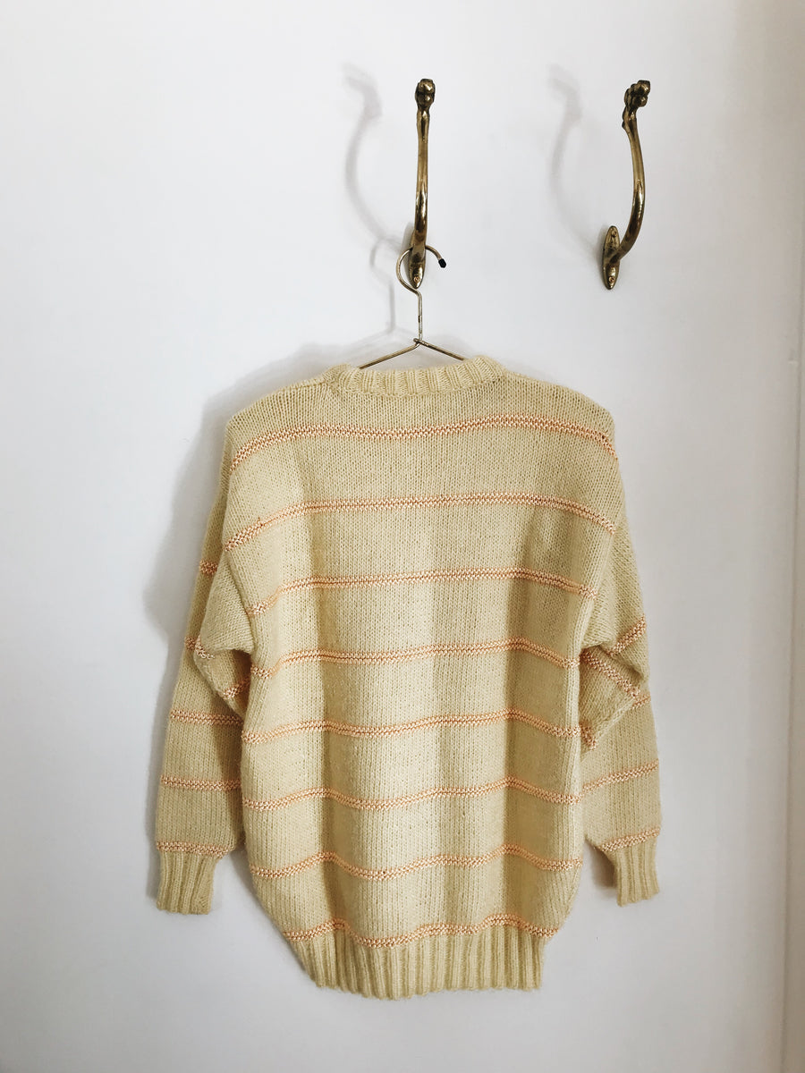 arlee park vintage yellow striped knit sweater