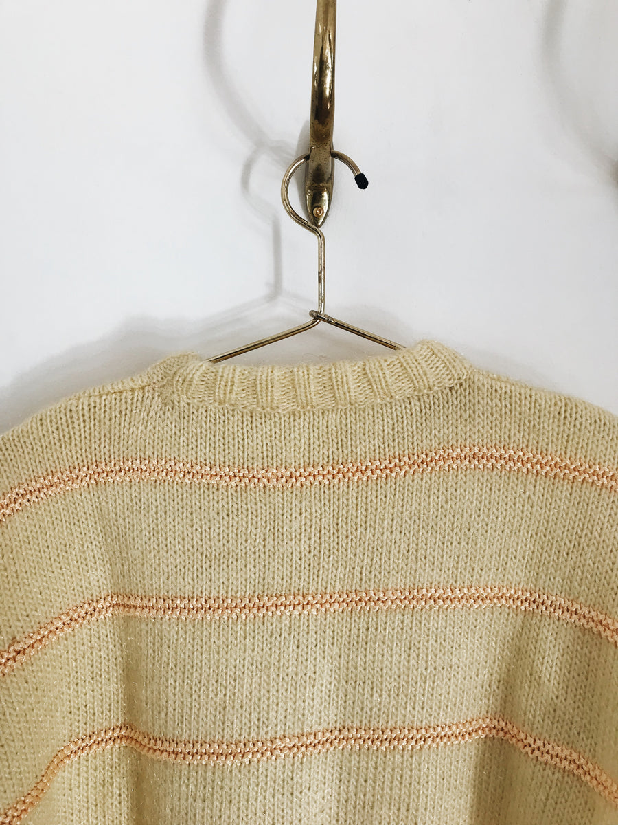 arlee park vintage yellow striped knit sweater